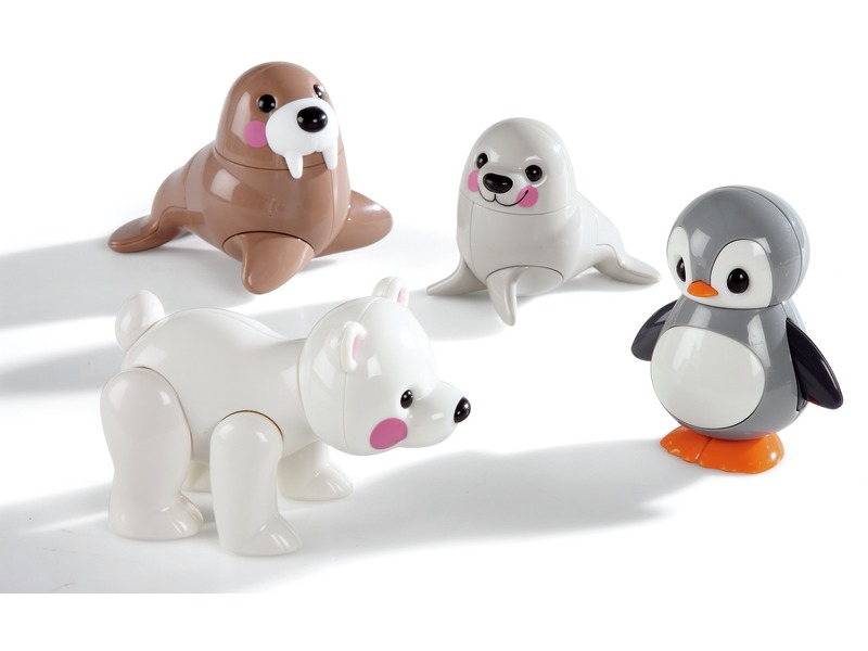 Spielfiguren Polartiere mit Eisbär und Pinguin, 4 Figuren, ab 1 Jahr