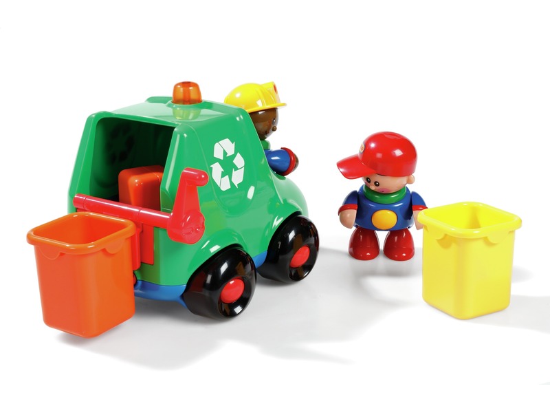 Spielfiguren-Set Recycling-Laster mit Mülltonnen, Mülltrennung, ab 1 Jahr