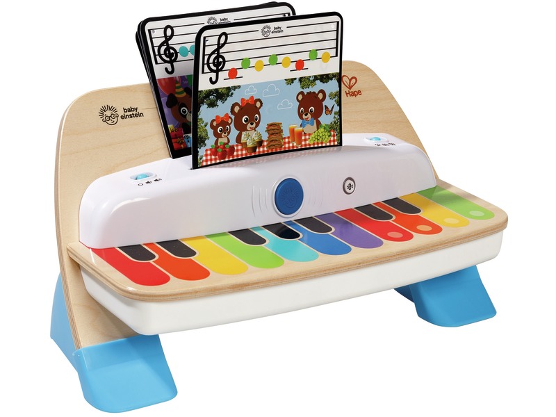 Tastpiano Magic Touch aus Holz mit 5 Notenblättern, elektronisch, ab 6 Monaten