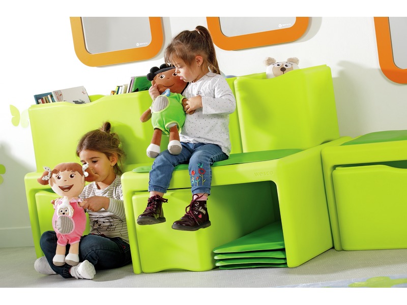 Emotionspuppe Baby Lea aus Stoff mit Kuscheltier, ab 0 Jahren