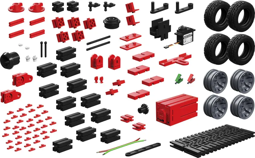 fischertechnik Maker Kit Car, Auto-Chassis-Bausatz für Maker (ohne Controller)