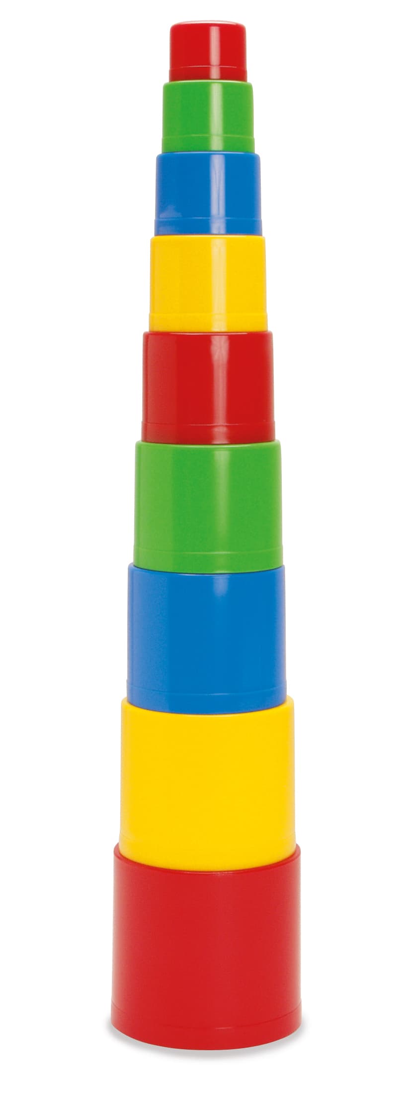 Baubecher dantoy Classic ohne Motiv, 9 Teile
