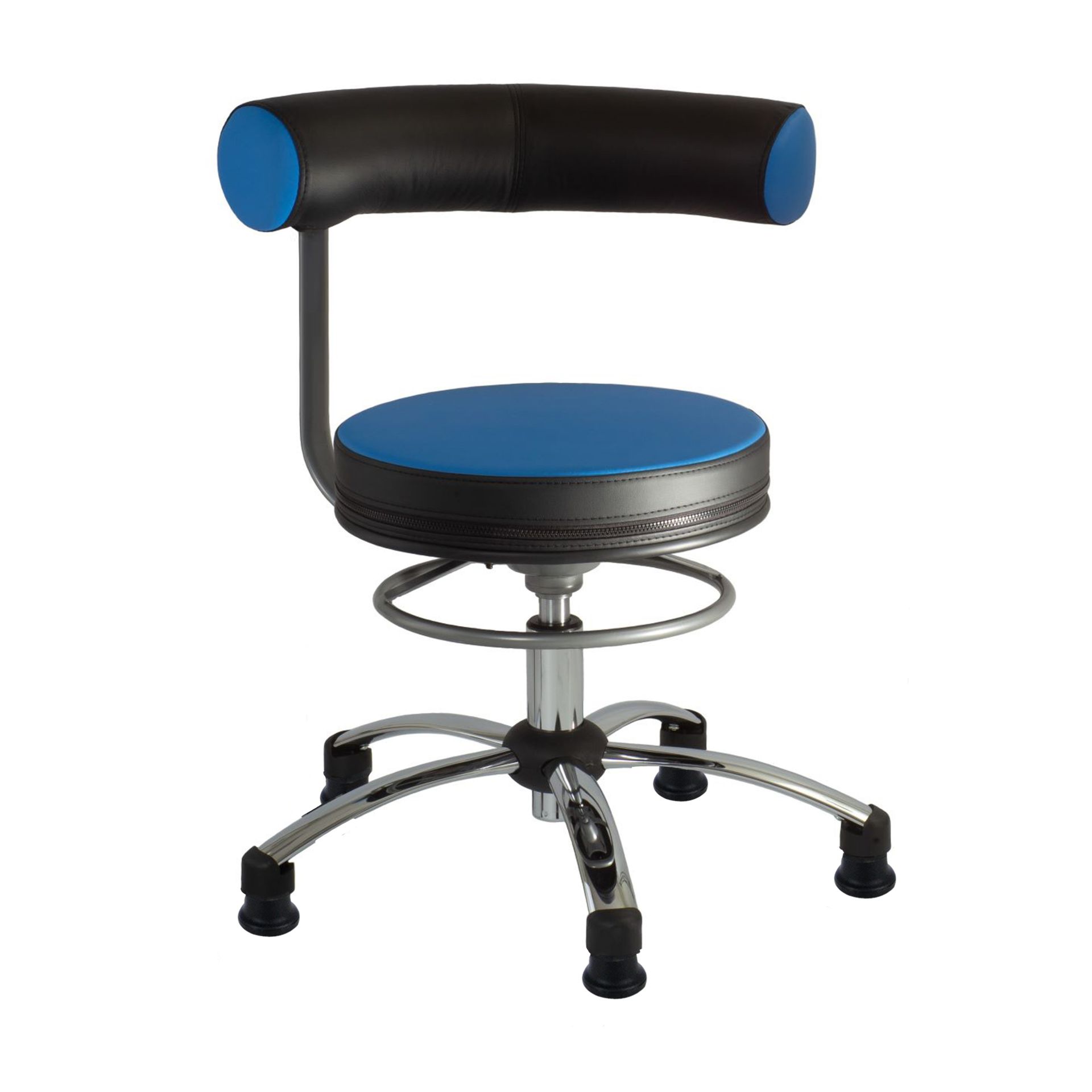Sanus Gesundheitsstuhl 36-43 cm, Kunstleder blau/schwarz, mit Gleiter