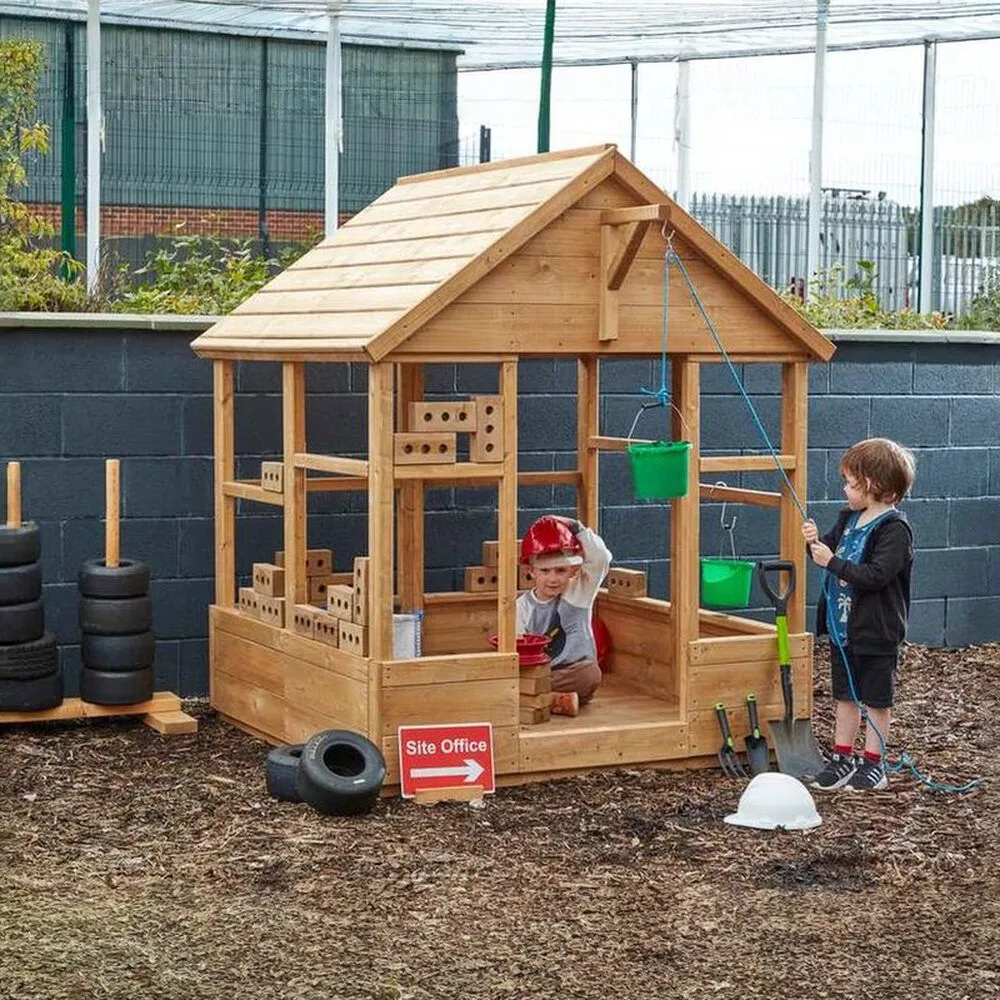 Sandkasten-Haus für den Kindergarten, aus Holz, Outdoor