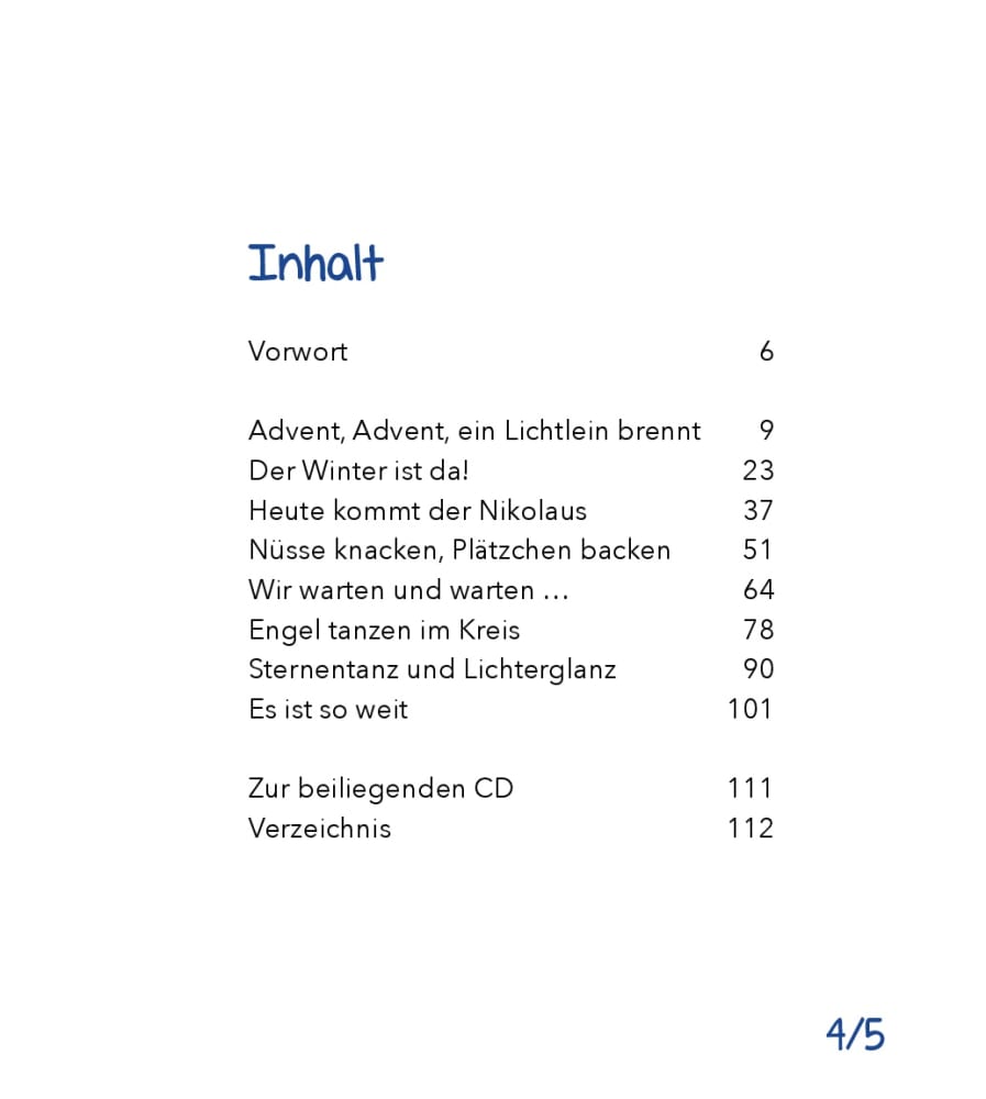 Advent und Weihnachten feiern in der Kita, Buch mit Audio-CD, 2-6 Jahre