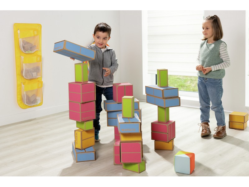 Kooperationsspiel Archiboom für Gruppen, 40 Pappblöcke, ab 5 Jahren
