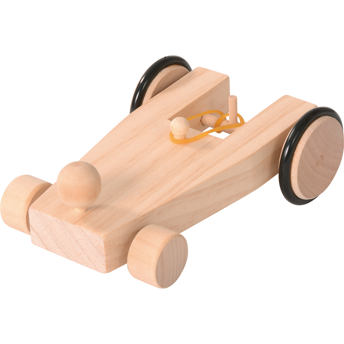Auto mit Gummiantrieb 14 x 9,5 x 4,5 cm, Fahrzeug Bausatz zum Zusammenbauen