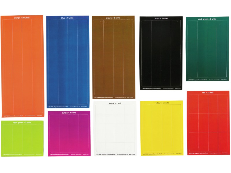 Aktivitätenkoffer mit 74 Cuisenaire-Stäben und Arbeitsblättern, ab 5 Jahren