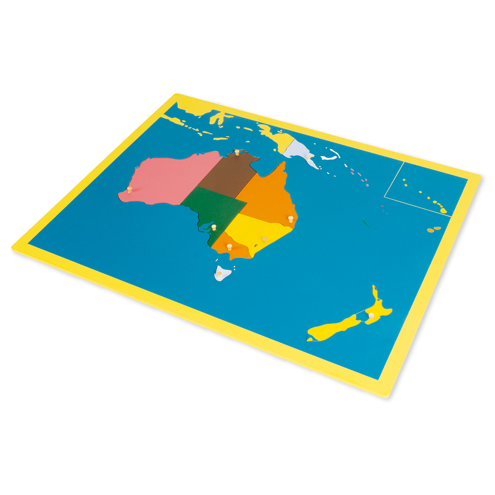 Montessori Puzzlekarte Ozeanien, ca. 57 x 45 cm