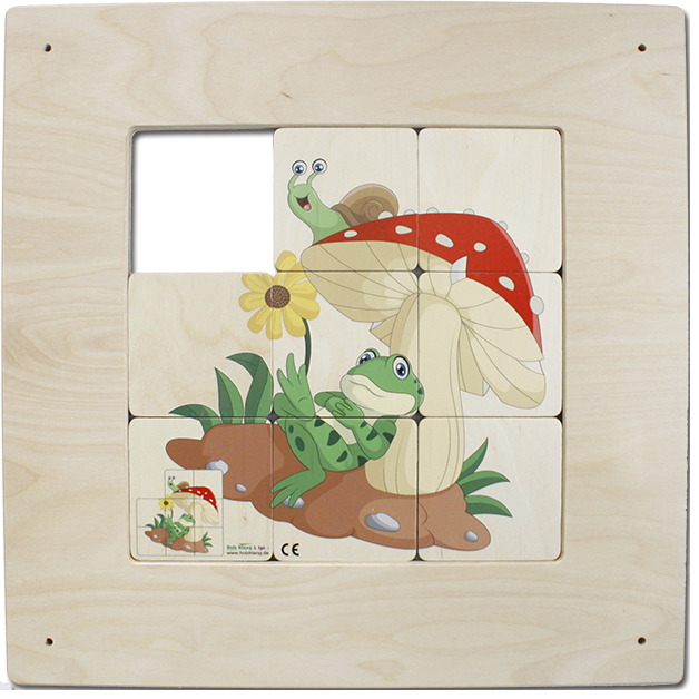 Schiebepuzzle Frosch/Pilz