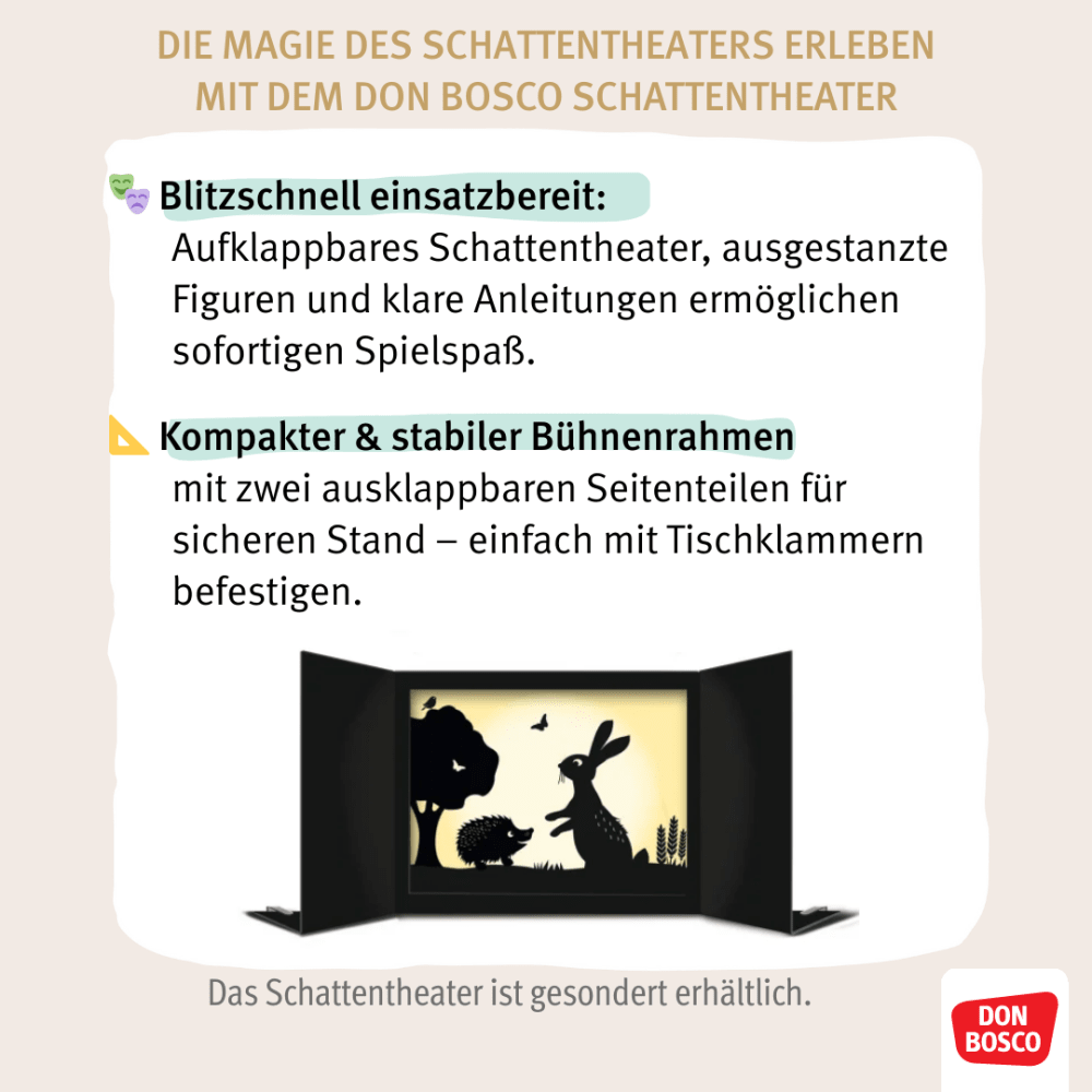 Ein Esel geht nach Bethlehem. Eine Geschichte für unser Schattentheater, ab 3 Jahre