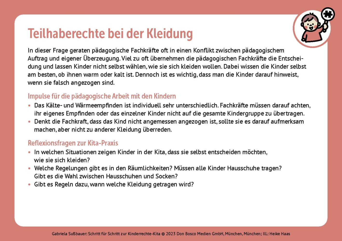Schritt für Schritt zur Kinderrechte-Kita, Kartensatz, 1-10 Jahre