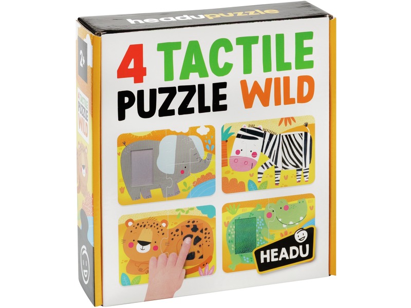 Tastpuzzles Wilde Tiere mit erhabenen Texturen, ab 2 Jahren