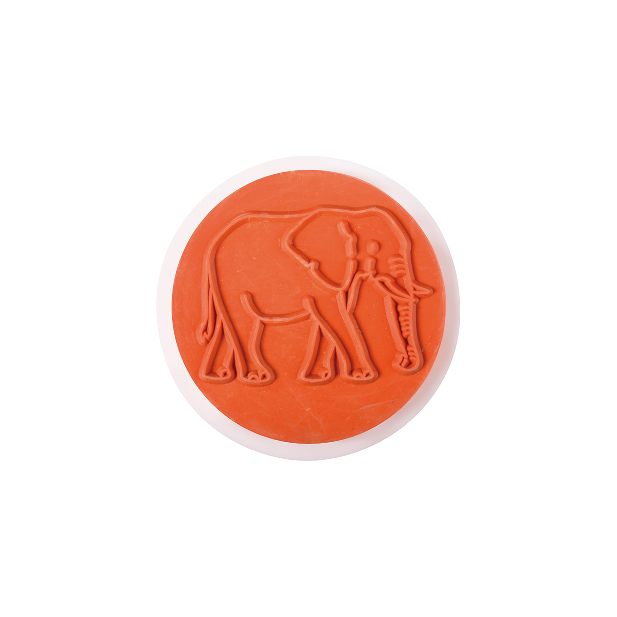 Zootierstempel 6er Set, Nashorn Bär Elefant Löwe Krokodil Giraffe, Ø 7,5 cm