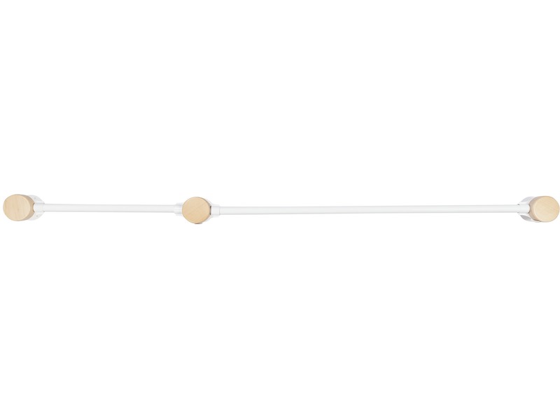 Wand-Haltestangen-Set mit Befestigungen, einfach, ab 9 Monaten, weiß