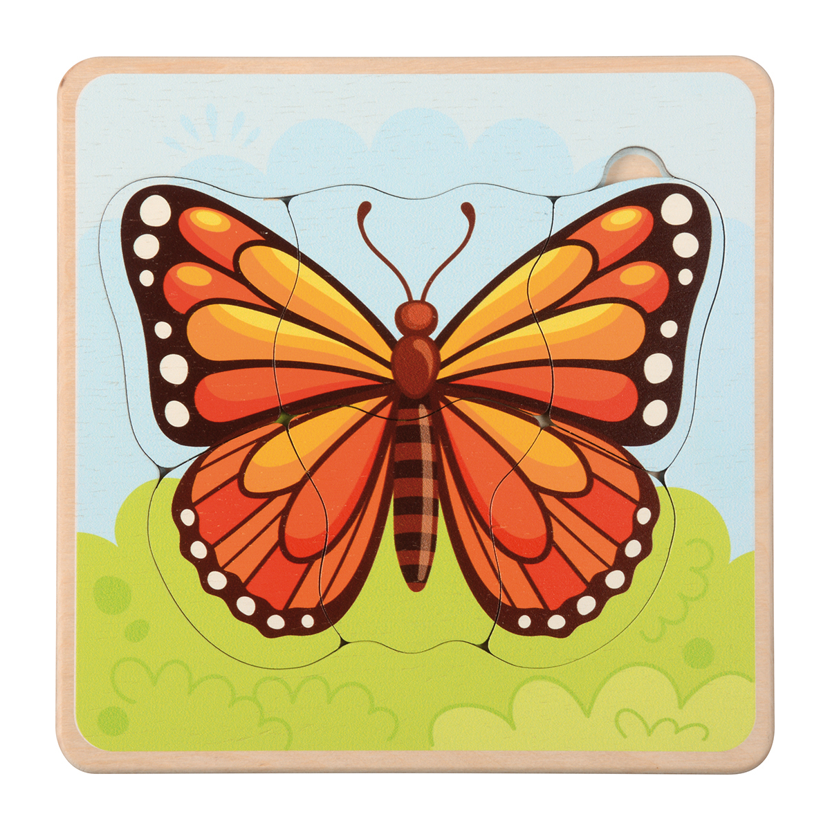 Lebenszyklen Puzzle Schmetterling, 5 Schichten, 17 x 17 cm, ab 3 Jahre
