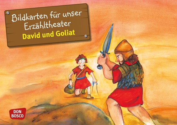 Kamishibai Bildkartenset - David und Goliat, 3-8 Jahre