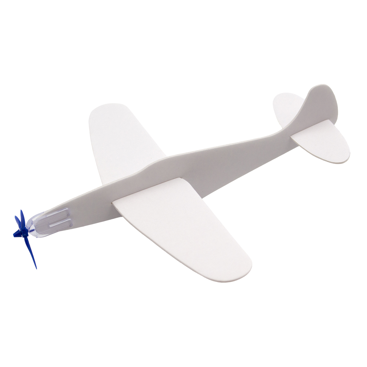 Styro Flieger 12er Set, 19 x 19 cm, bemalbar, Propeller und Klammer inkl
