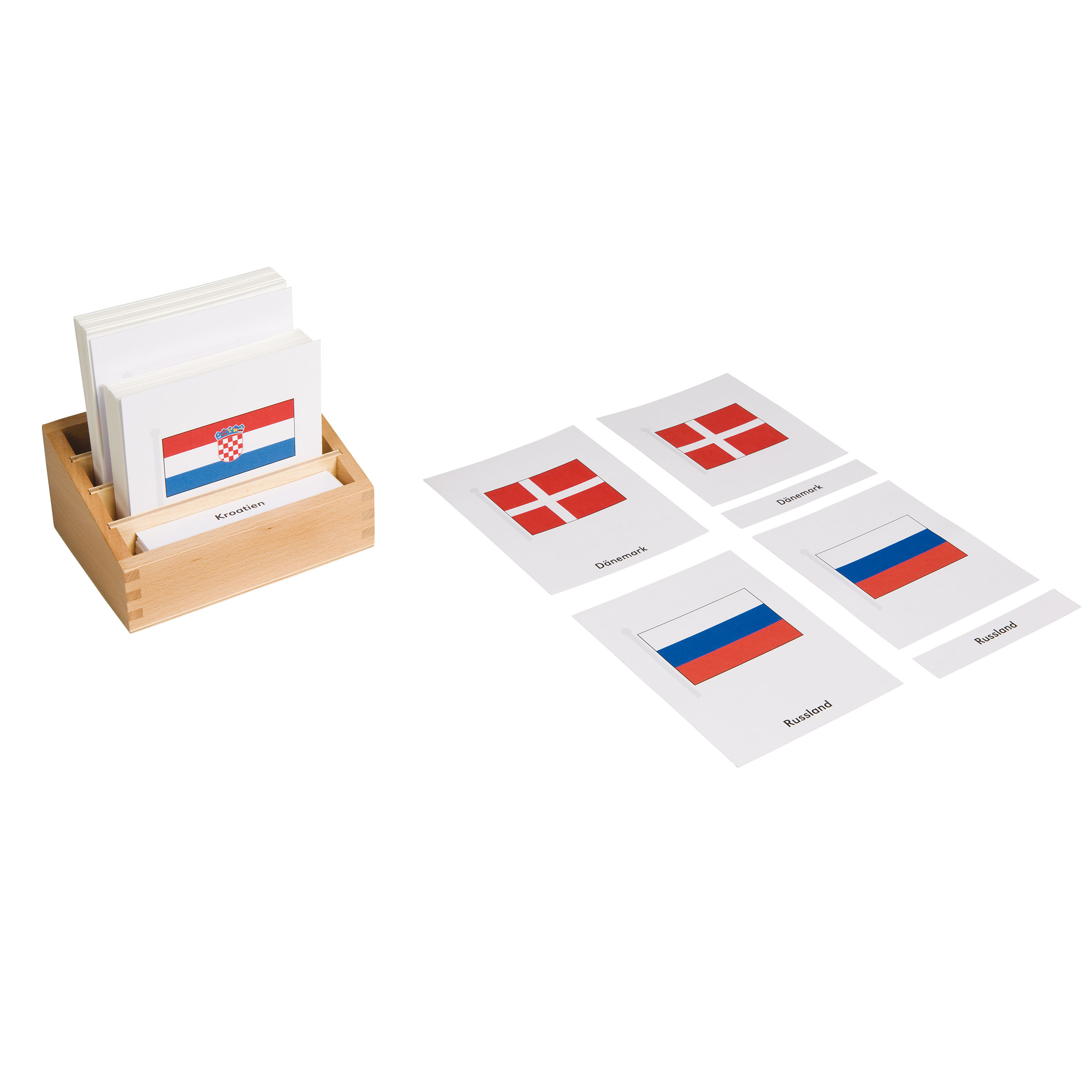 Fahnen von Europa - Montessori Geographie