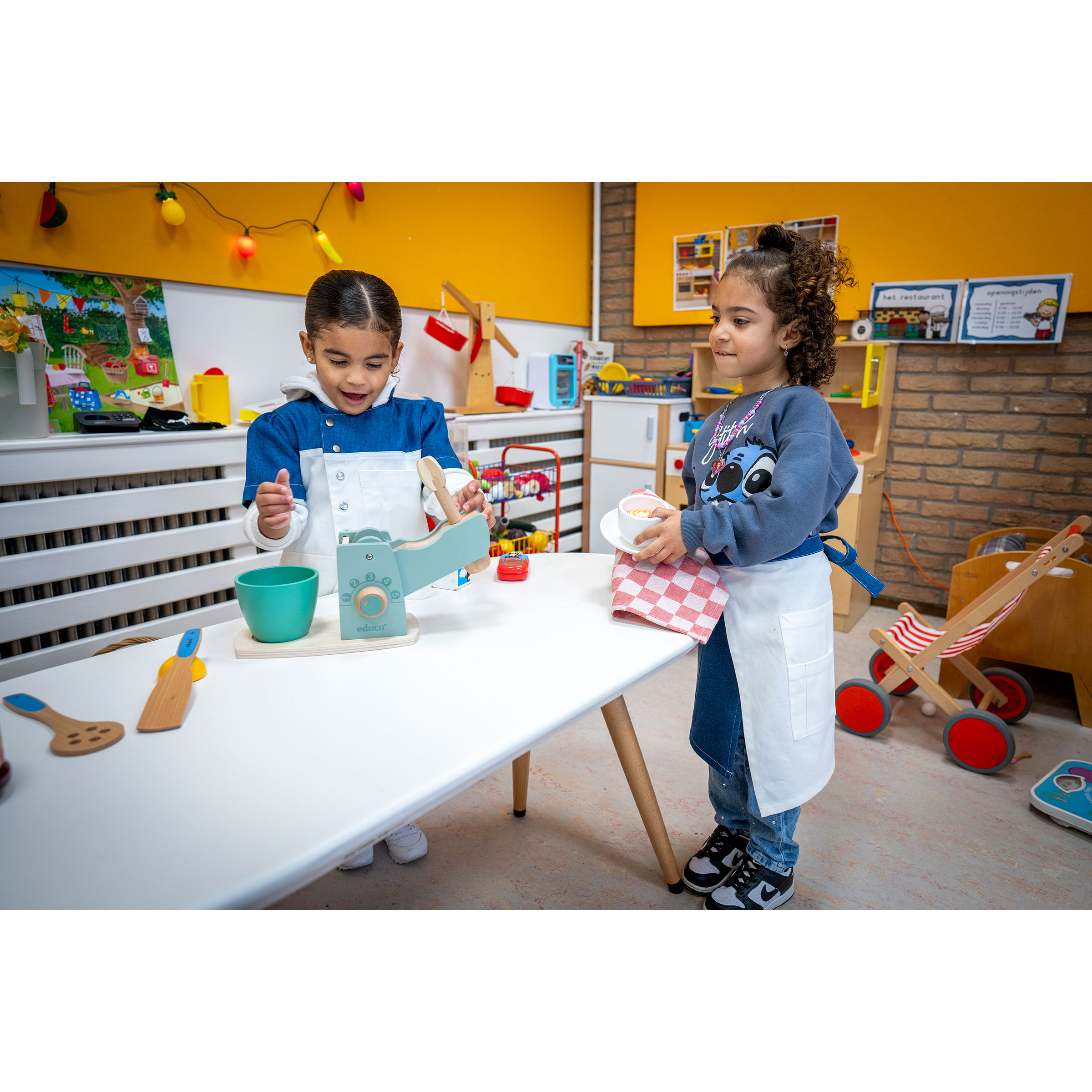 Kellner-Kostüm für Kinder, Gr. 116, aus Bio-Baumwolle