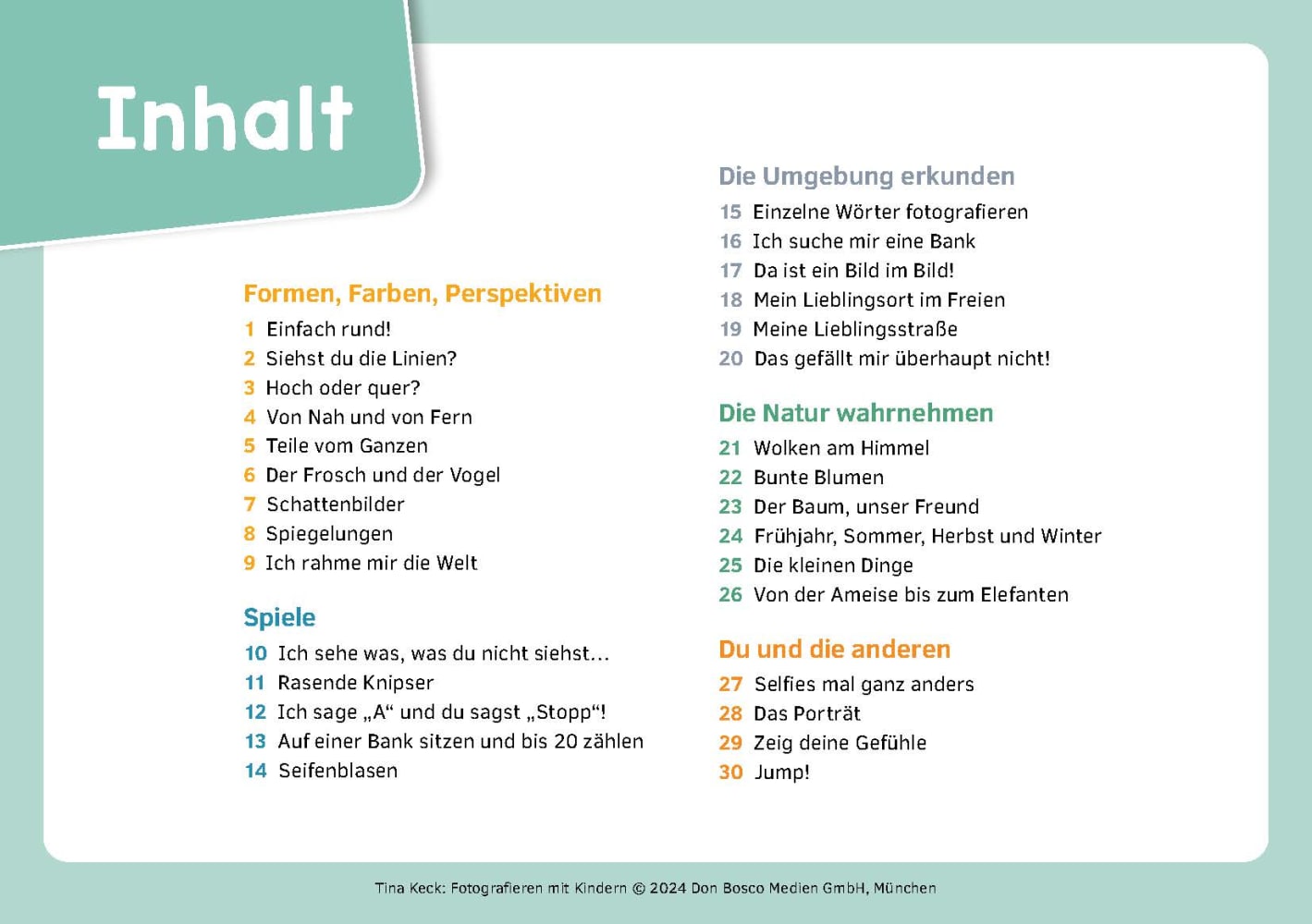 Fotografieren mit Kindern, Kartensatz, 5-10 Jahre