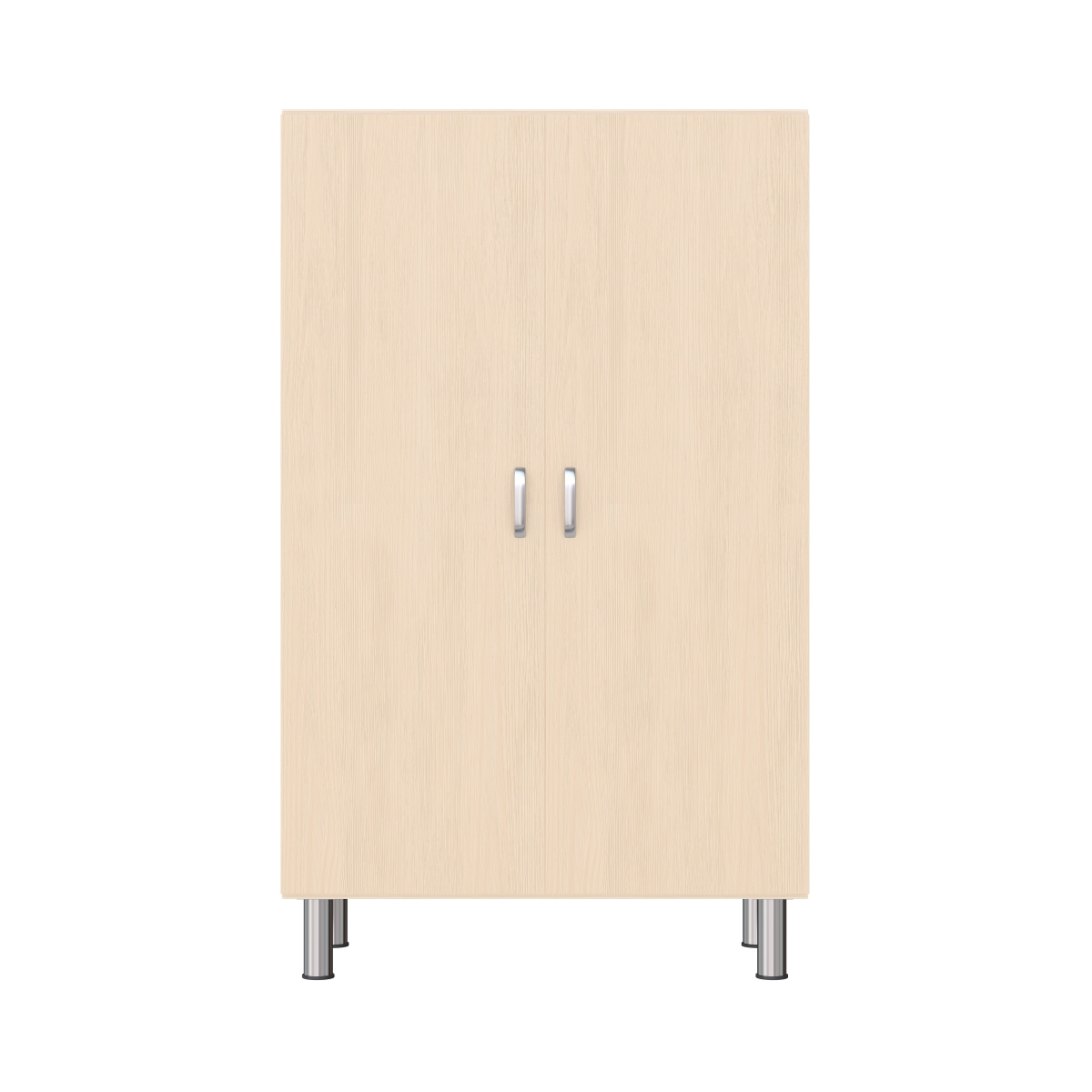 Regalschrank, mittelhoch, 2 Türen, mit höhenverstellbaren Füßen, 80x39x120 cm, Ahorn