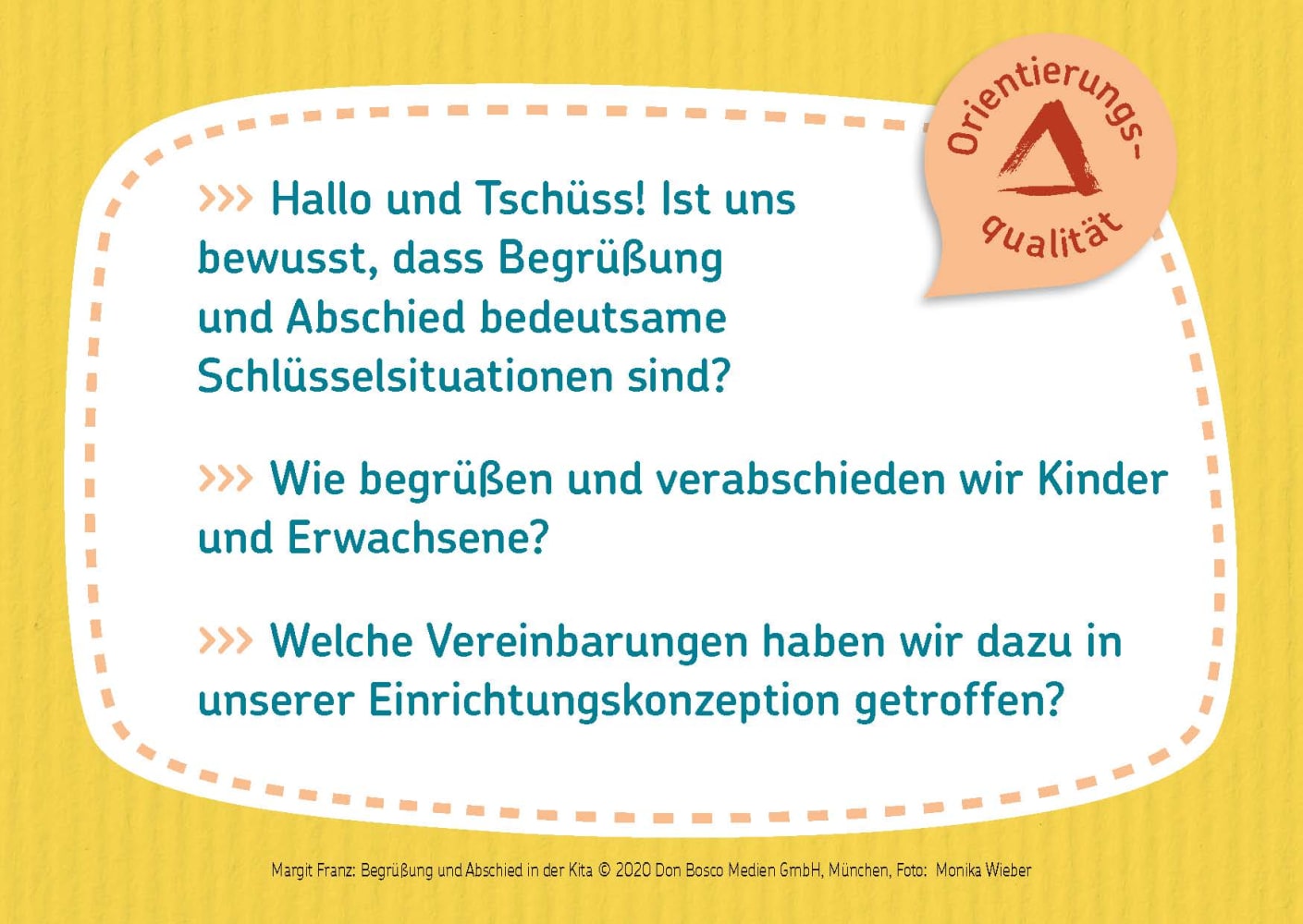Begrüßung und Abschied in der Kita, Karten