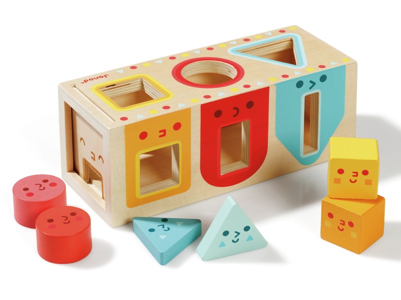 Formenbox Geometrie, Sortierspiel mit 6 Teilen, ab 1 Jahr