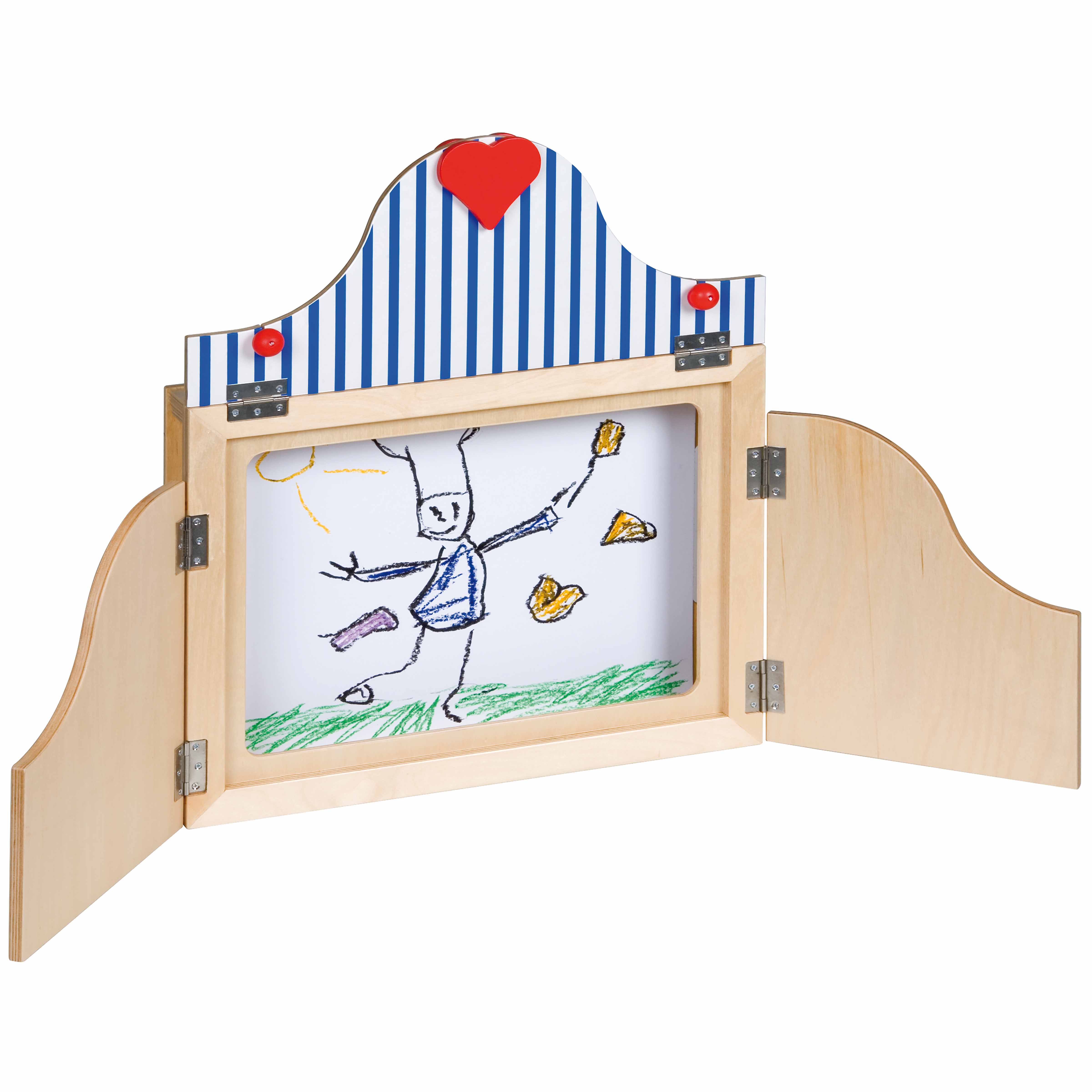 Erzähltheater aus Holz mit Whiteboard, ab 4 Jahre