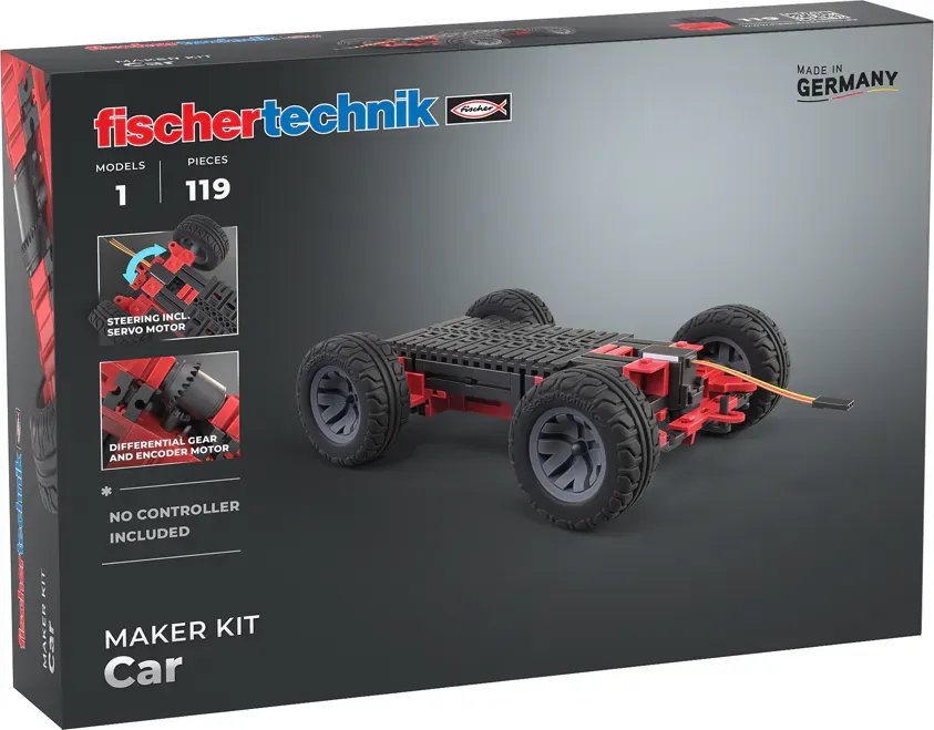 fischertechnik Maker Kit Car, Auto-Chassis-Bausatz für Maker (ohne Controller)