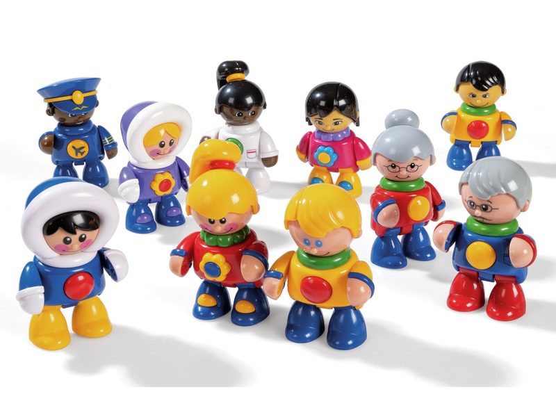Spielfiguren Nationalitäten für Rollenspiele, 10 Figuren, ab 1 Jahr