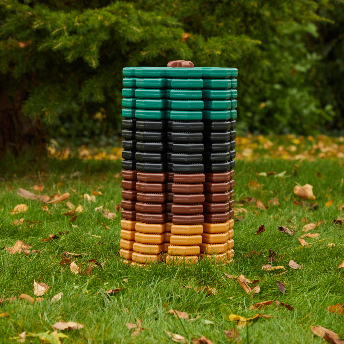 Große Steckblumen, Giant Polydron Octoplay, Starterset, Natural Colors, 21 Teile, aus Recyclingkunststoff, für Kinder