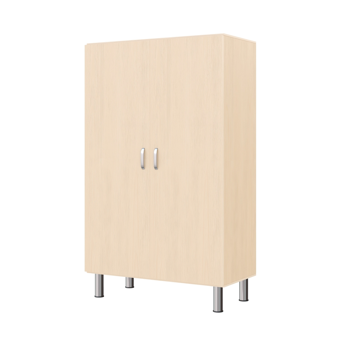 Regalschrank, mittelhoch, 2 Türen, mit höhenverstellbaren Füßen, 80x39x120 cm, Ahorn