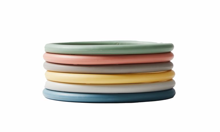 Bunte Gummiringe, Gonge Activity Rings Nordic, 16,4 cm, Pastell, 6er Set