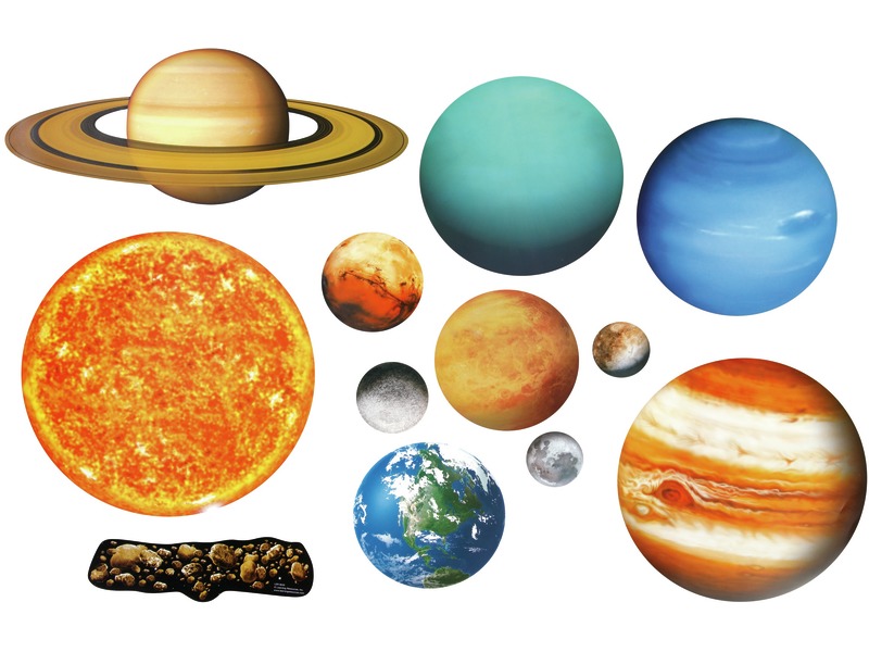 Magnetisches Sonnensystem mit 10 Planeten und Sonne, Sachunterricht, ab 5 Jahren