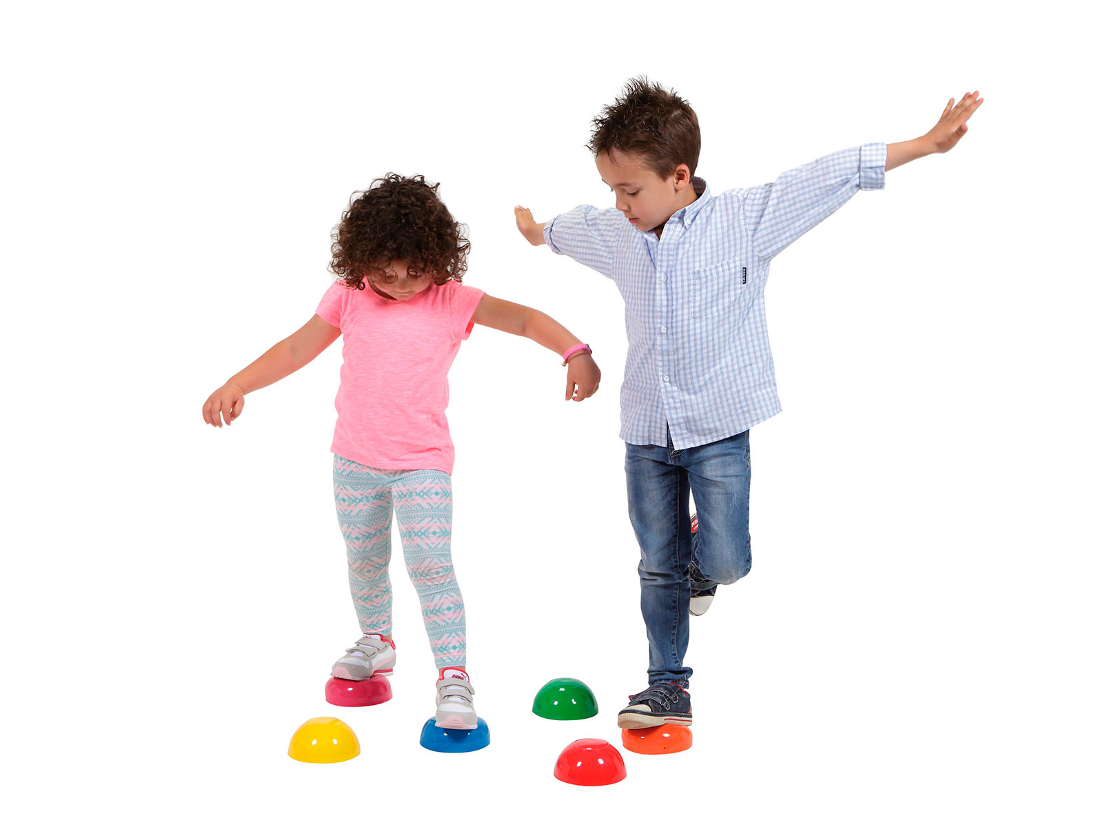 Halbkugeln Gymnic Junior Stones, Ø 14 cm, 6er-Set, farblich sortiert