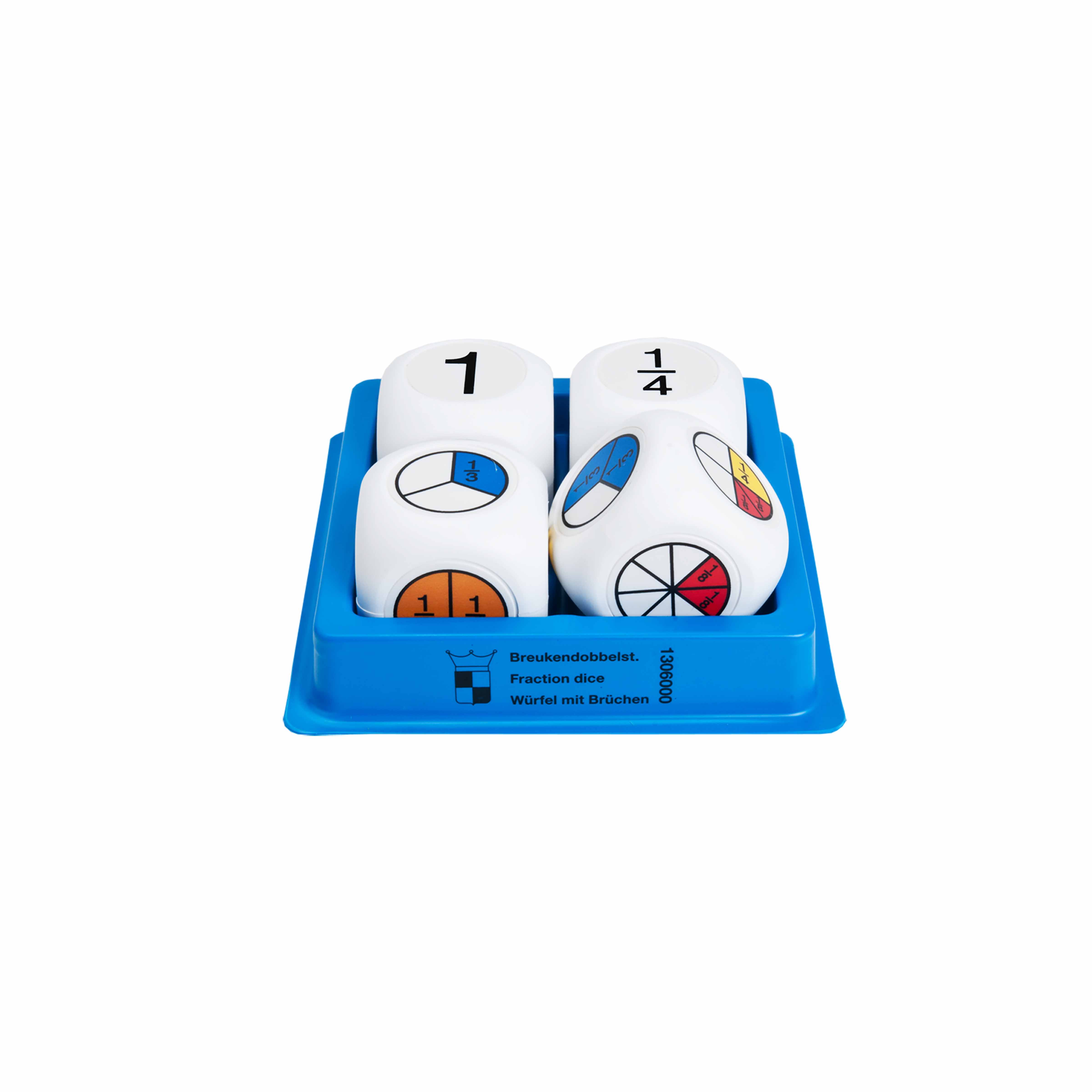 Bruchwürfel-Set, 4 Stück - Brüche erkennen bis 1/8