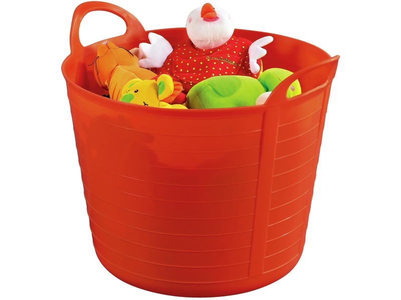 Aufbewahrungstonne flexibel aus weichem Kunststoff, 40 Liter, rot
