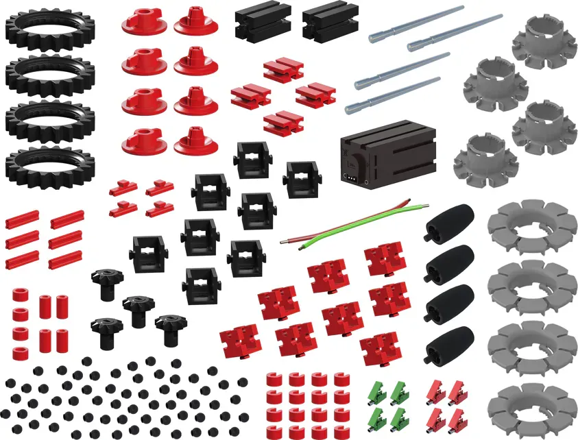 fischertechnik Maker Kit Omniwheels, Roboter-Bausatz mit Omniwheels (ohne Controller)