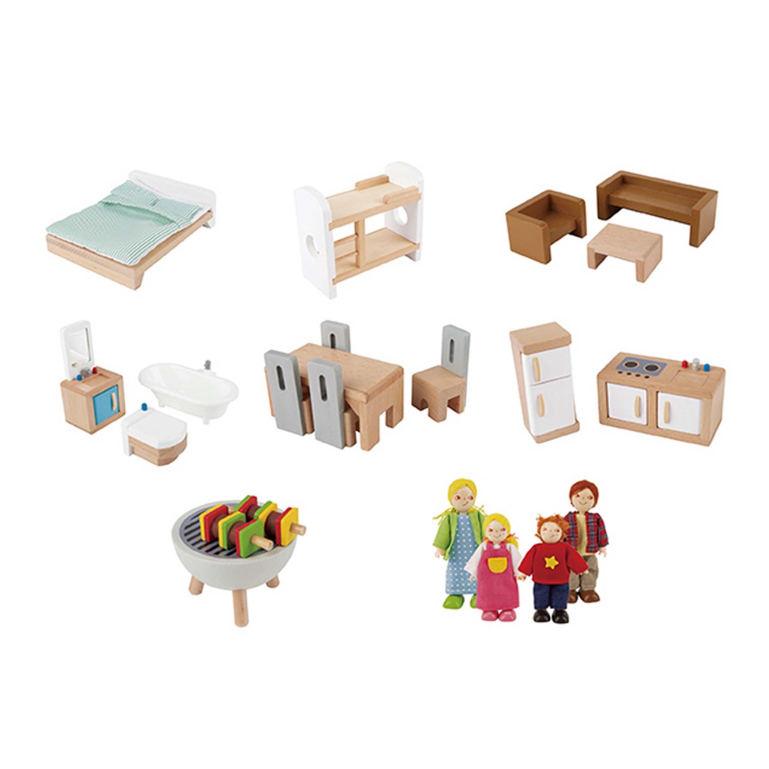 Puppenhaus Familien-Stadthaus, 80 x 28,5 x 72,5 cm