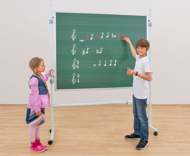 Notentafel mit beidseitigem Notensystem