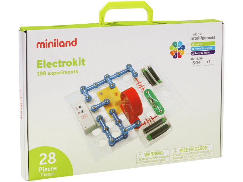 Experimentierset Stromkreis mit ca. 35 Teilen für 198 Experimente, ab 8 Jahren