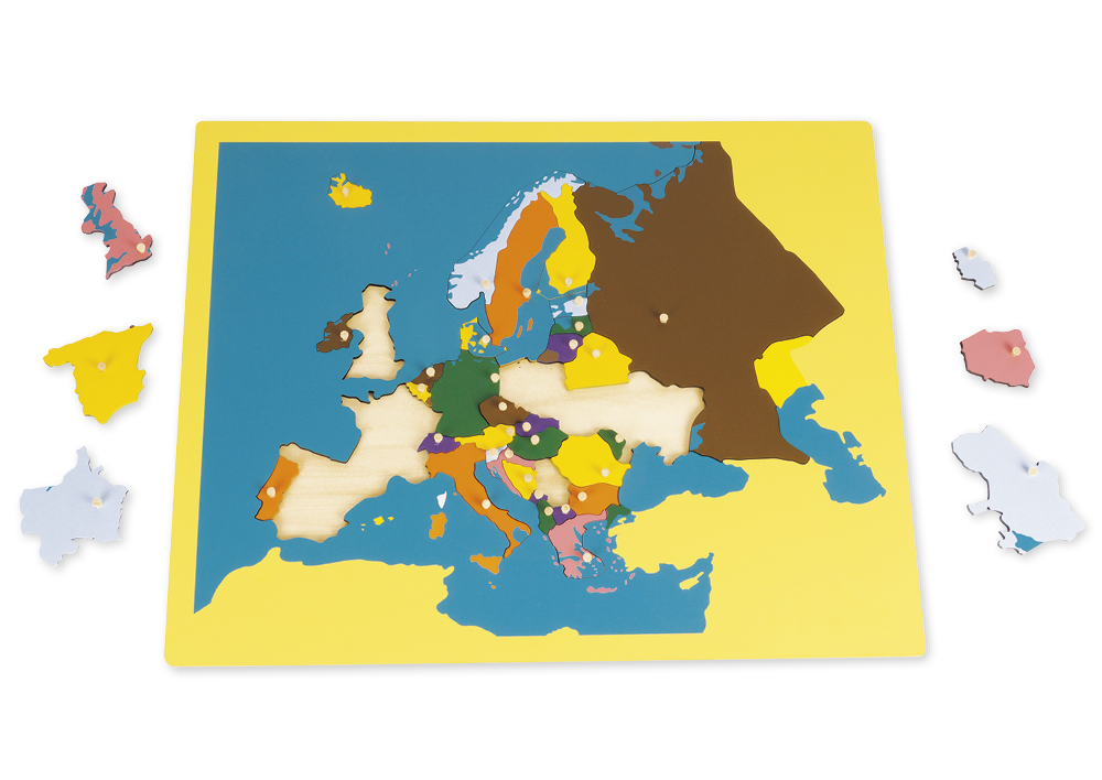 Montessori Puzzlekarte Europa, ca. 57 x 45 cm