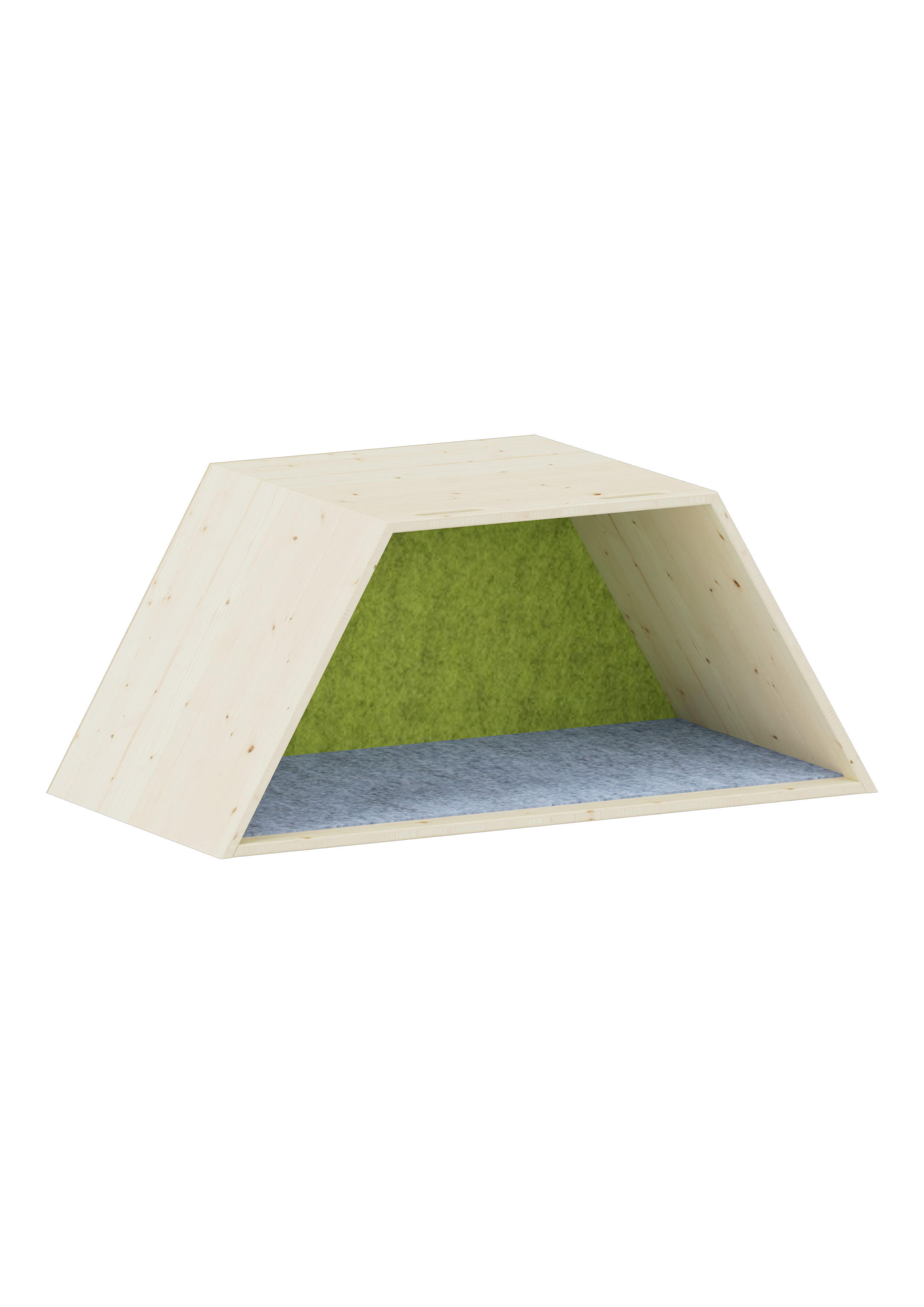 Lernwabe® Flip Halbe Wabe Größe M, Boden hellblau, Rückwand hellgrün