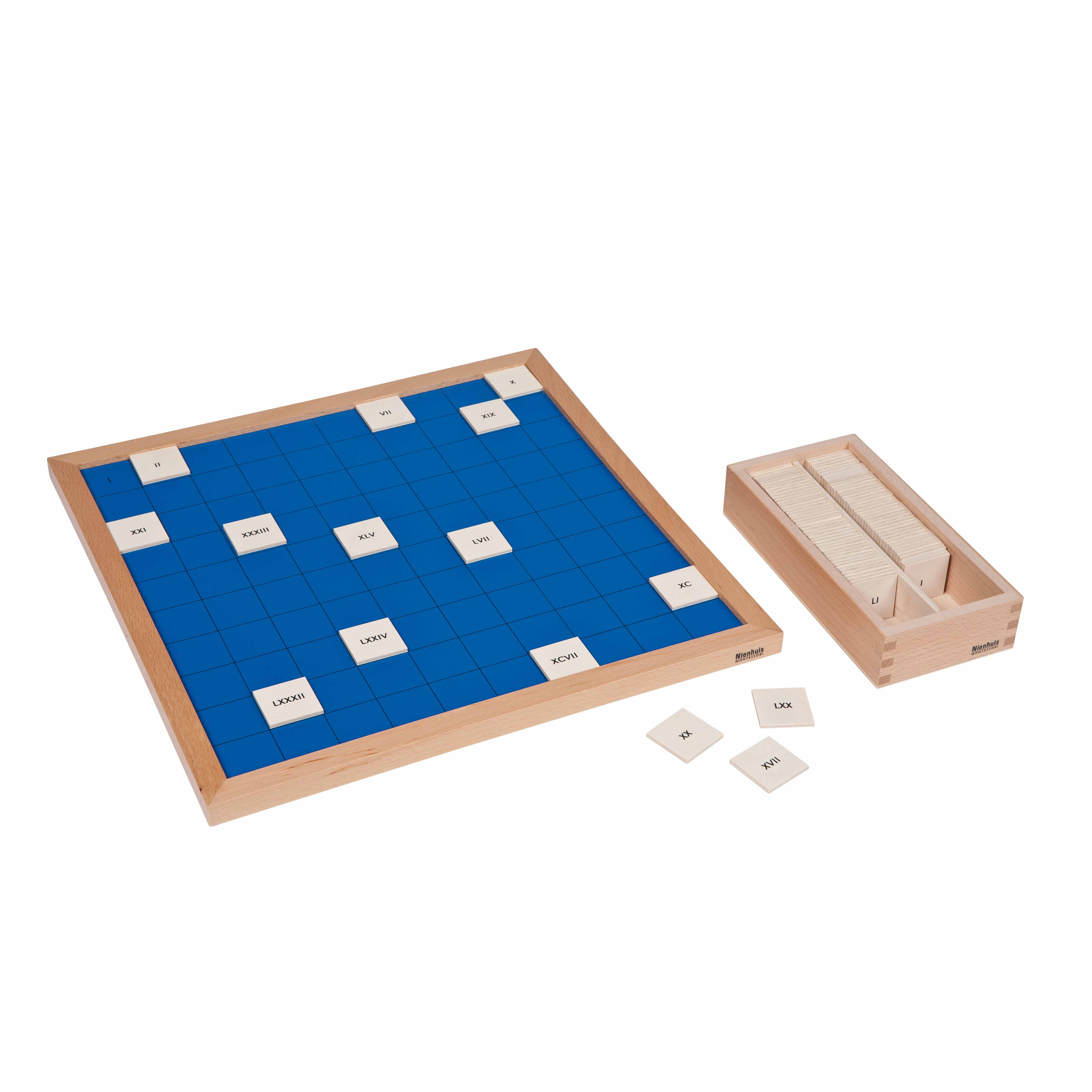 Hunderterbrett mit Römischen Ziffern - Montessori Mathematik