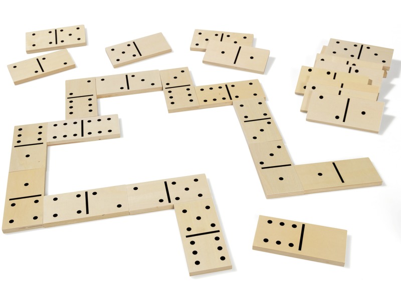Riesen-Domino aus Holz, 28 große Steine, ab 3 Jahren