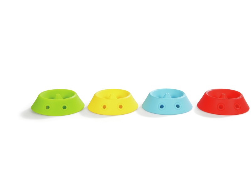 Fidget-Kegel Hix aus Silikon zum Stapeln, 4 Stück, ab 2 Jahren, pastell