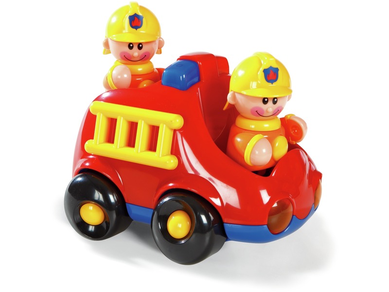 Spielfiguren-Set Feuerwehr mit 2 Figuren und Feuerwehrauto, ab 1 Jahr