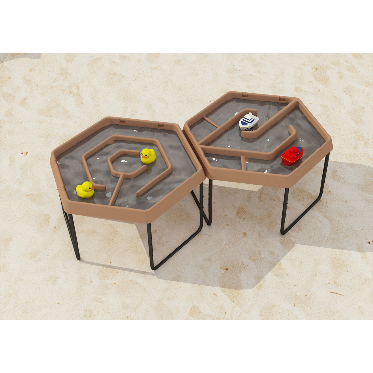 Ständer für sechseckige Spielbretter, höhenverstellbar, Beine 45, 55 und 65 cm, rutschfest
