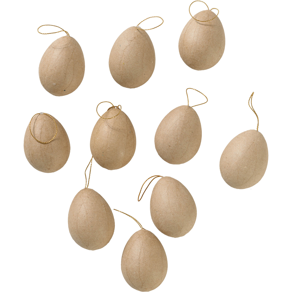 Karton, Eier mit Aufhänger 10er Set 6 x 4 cm, leichte Deko, Eier